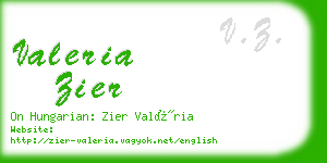 valeria zier business card